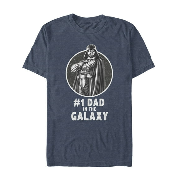 Men's Star Wars Darth Vader Best Dad  Graphic Tee Navy Blue Heather 2X Large