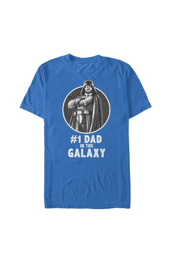 Men's Star Wars Darth Vader Best Dad Graphic Tee Royal Blue Small