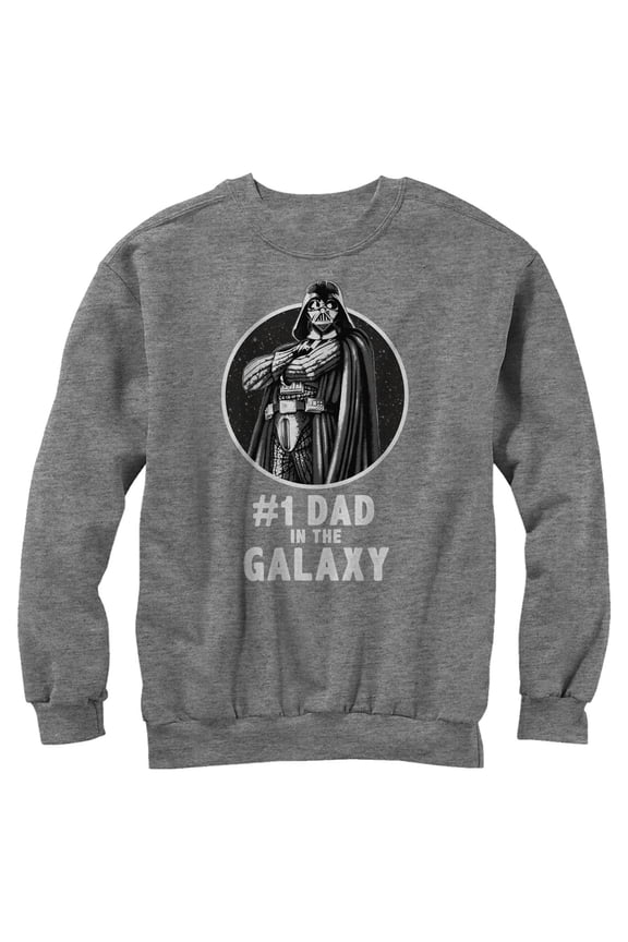Men's Star Wars Darth Vader Best Dad Sweatshirt Athletic Heather Large
