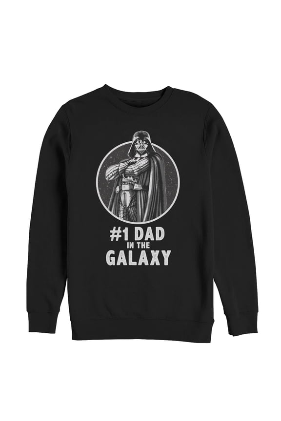 Men's Star Wars Darth Vader Best Dad Sweatshirt Black 3X Large
