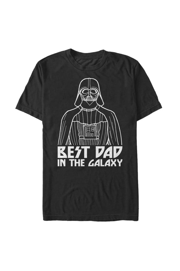 Men's Star Wars Darth Vader Best Dad in the Galaxy  Graphic Tee Black Large