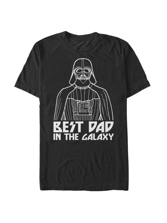 Men's Star Wars Darth Vader Best Dad in the Galaxy Graphic Tee Black X Large