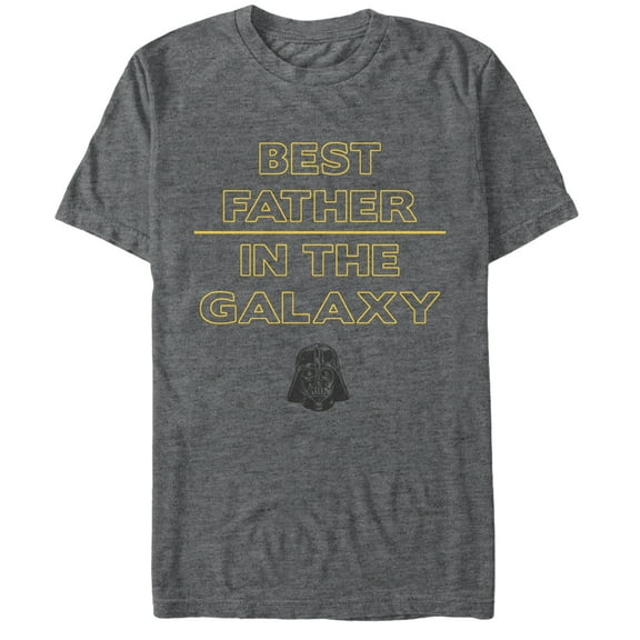 Men's Star Wars Darth Vader Best Father  Graphic Tee Charcoal Heather 3X Large