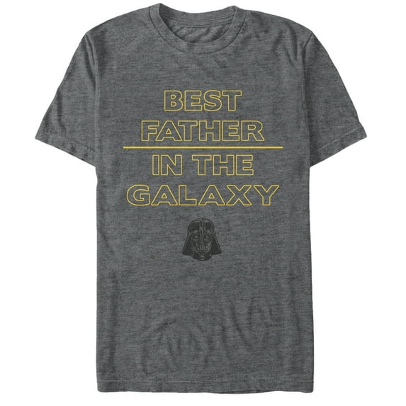 Men's Star Wars Darth Vader Best Father Graphic Tee Charcoal Heather Medium