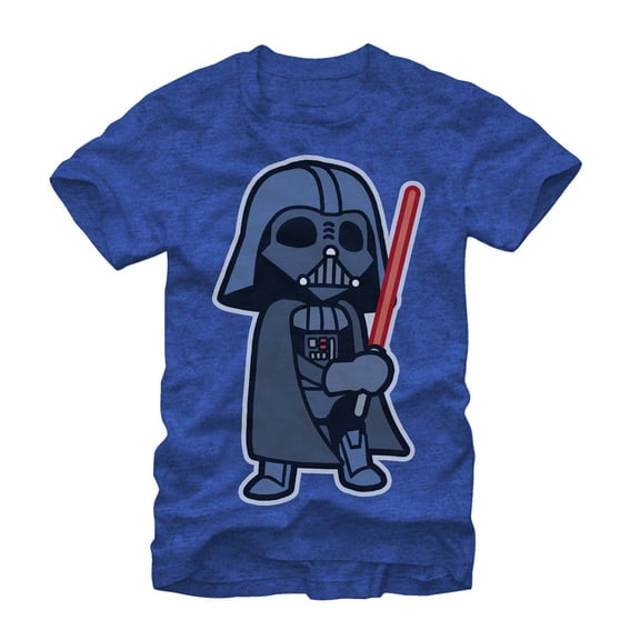 Men's Star Wars Darth Vader Cartoon Graphic Tee Royal Heather X Large