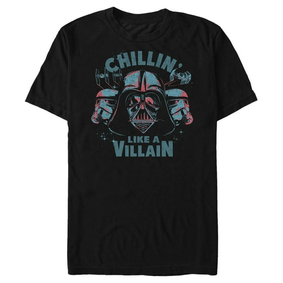 Men's Star Wars Darth Vader Chillin' Like a Villain Graphic Tee Black 3X Large