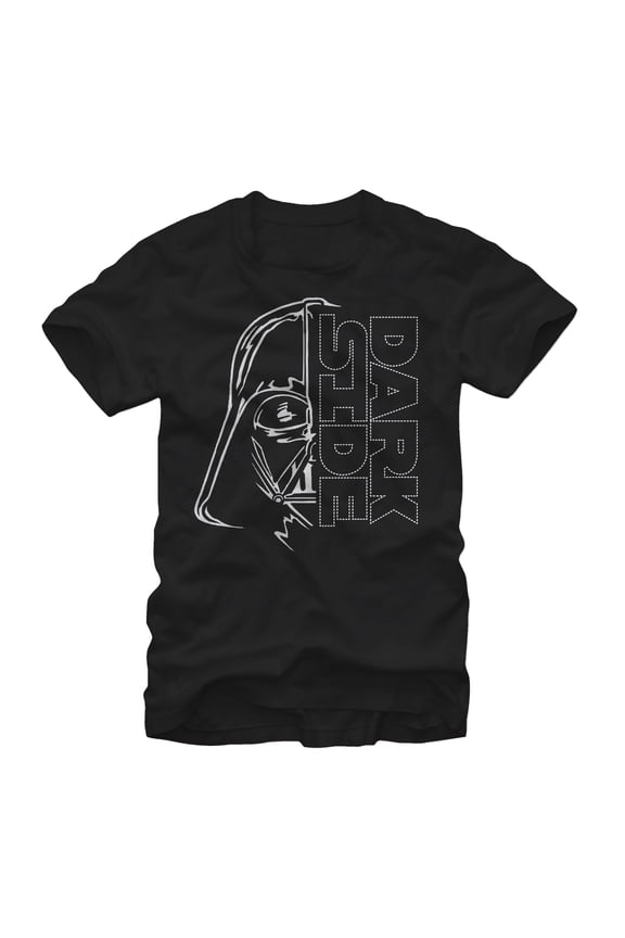 Men's Star Wars Darth Vader Dark Side Two Face Graphic Tee Black X Large
