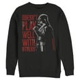 thumbnail image 1 of Men's Star Wars Darth Vader Doesn't Play Well Sweatshirt Black Medium, 1 of 3