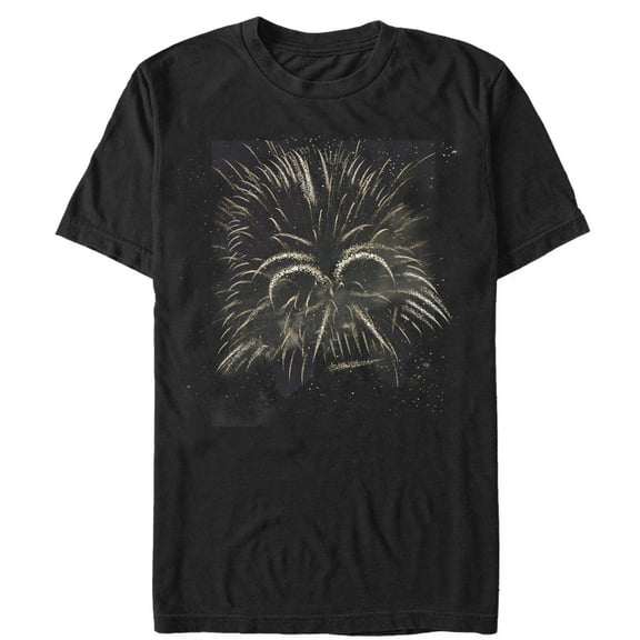 Men's Star Wars Darth Vader Fireworks  Graphic Tee Black X Large