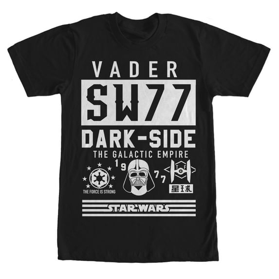 Men's Star Wars Darth Vader Galactic Empire Graphic Tee Black Small