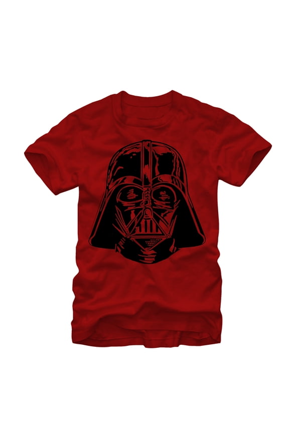 Men's Star Wars Darth Vader Helmet  Graphic Tee Red X Large