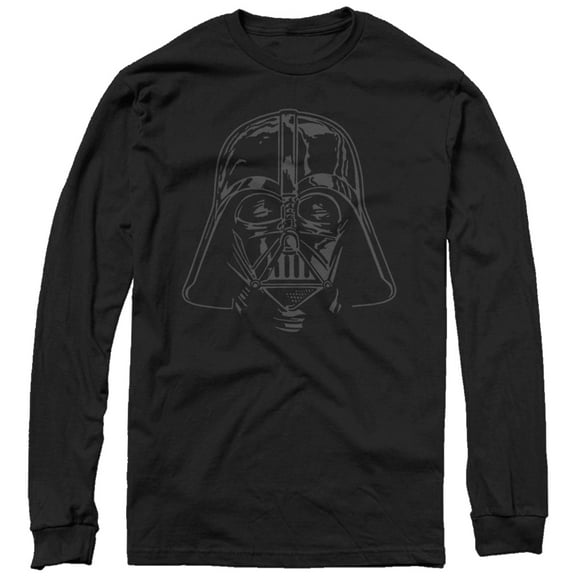 Men's Star Wars Darth Vader Helmet  Long Sleeve Shirt Black X Large