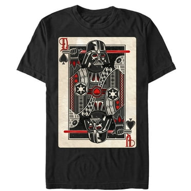Men's Star Wars Darth Vader King of Spades  Graphic Tee Black 3X Large