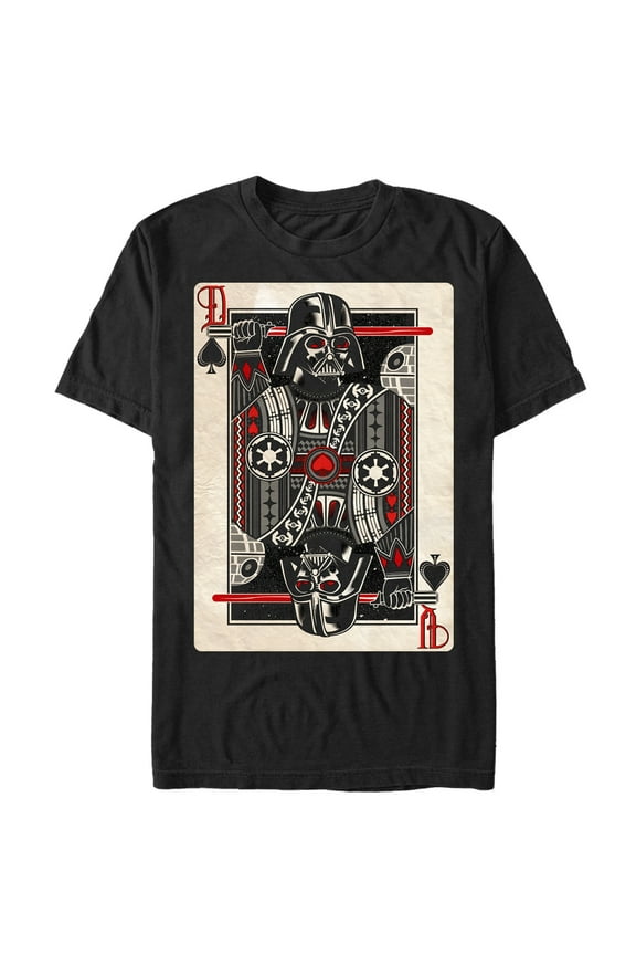 Men's Star Wars Darth Vader King of Spades Graphic Tee Black 3X Large