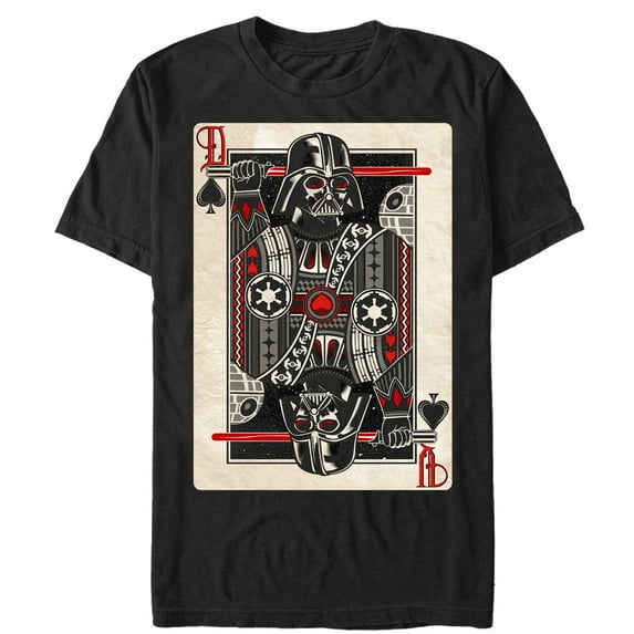 Men's Star Wars Darth Vader King of Spades Graphic Tee Black 4X Large