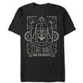thumbnail image 1 of Men's Star Wars Darth Vader Line Art Card Graphic Tee Black 2X Large, 1 of 4