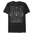 thumbnail image 1 of Men's Star Wars Darth Vader Line Art Card Graphic Tee Black 3X Large, 1 of 4