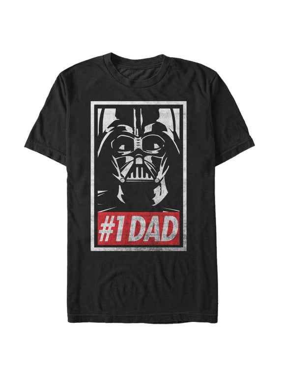 Men's Star Wars Darth Vader Number One Dad Graphic Tee Black 3X Large