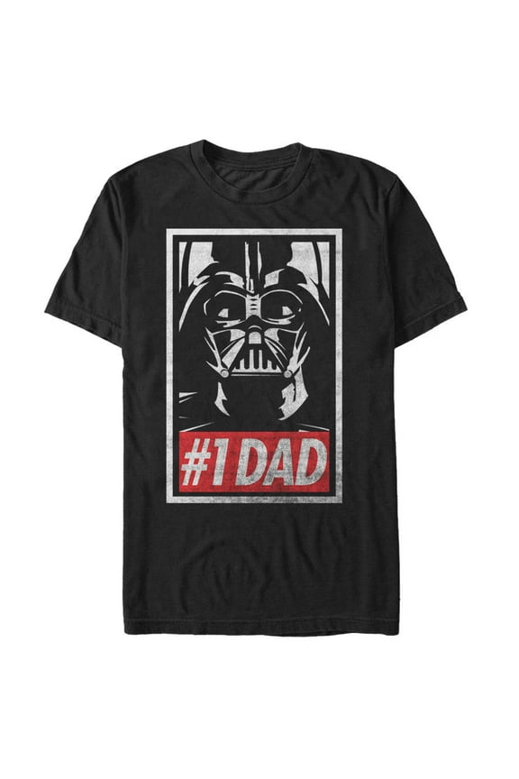 Men's Star Wars Darth Vader Number One Dad  Graphic Tee Black 4X Large