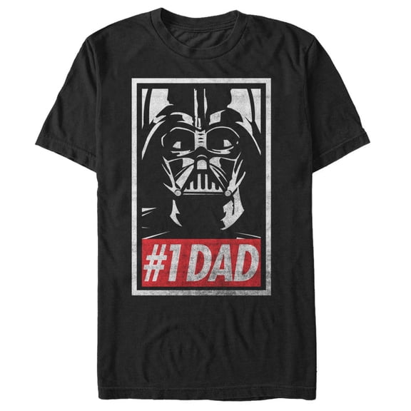 Men's Star Wars Darth Vader Number One Dad Graphic Tee Black Medium