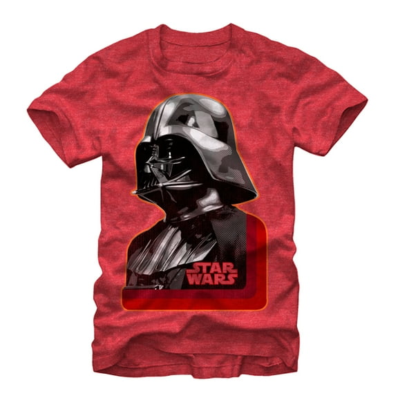 Men's Star Wars Darth Vader Profile  Graphic Tee Red Heather Large