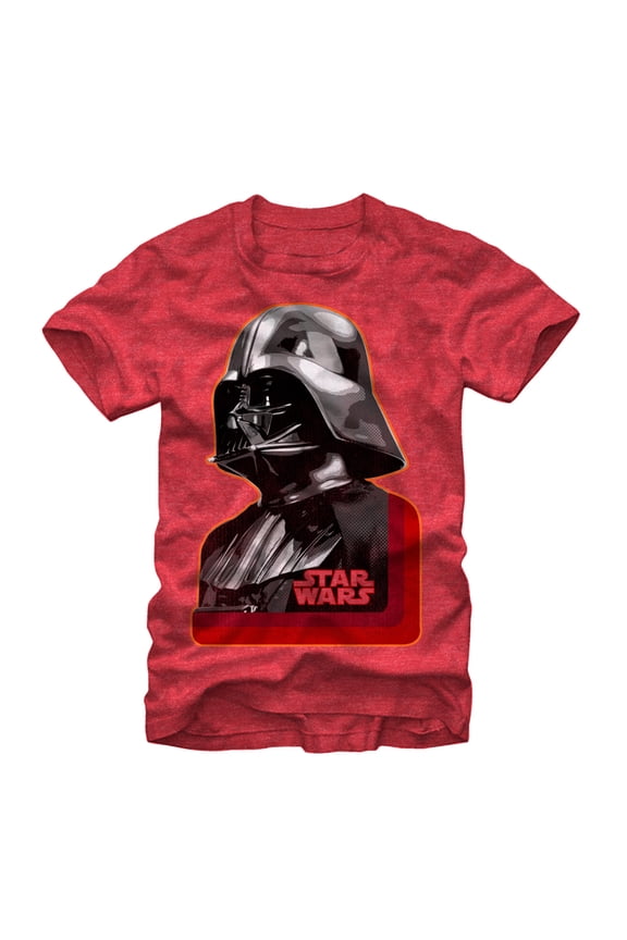 Men's Star Wars Darth Vader Profile  Graphic Tee Red Heather Large
