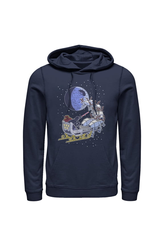 Men's Star Wars Darth Vader Santa Claus Sleigh Pull Over Hoodie