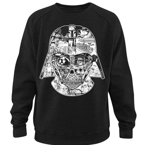 Men's Star Wars Darth Vader Scenes Sweatshirt Black Small