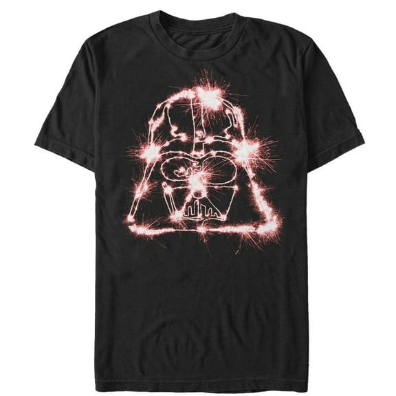 Men's Star Wars Darth Vader Sparklers  Graphic Tee Black 2X Large