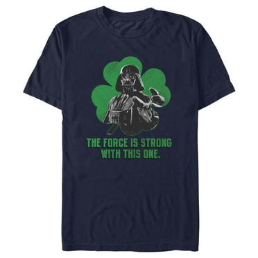 Men's Star Wars Darth Vader The Force Is Strong  Graphic Tee Navy Blue Large