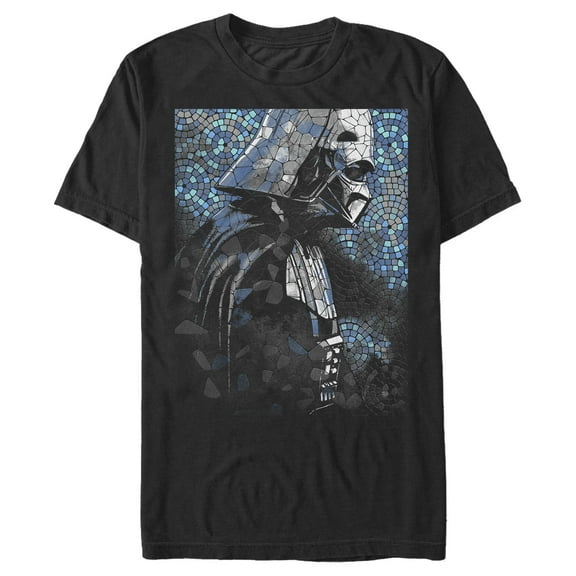 Men's Star Wars Darth Vader Tile Mosaic  Graphic Tee Black Small