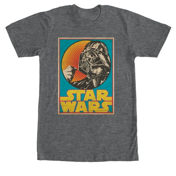 Men's Star Wars Darth Vader Trading Card  Graphic Tee Charcoal Heather 2X Large
