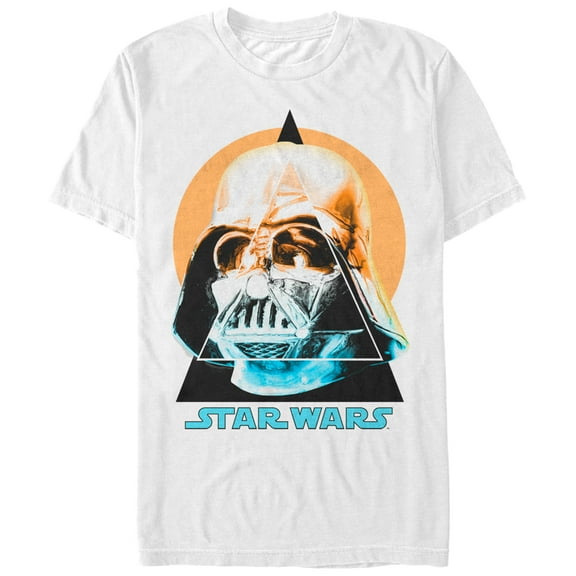Men's Star Wars Darth Vader Triangle  Graphic Tee White X Large
