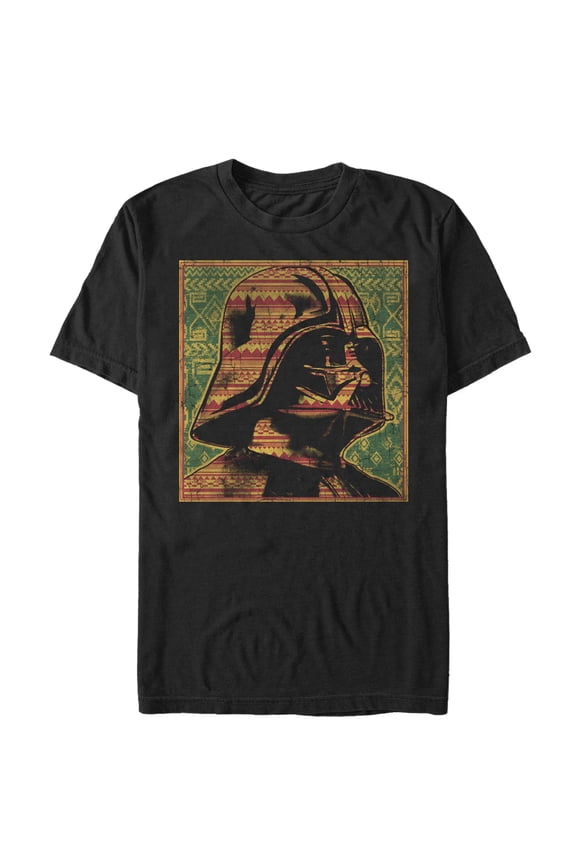 Men's Star Wars Darth Vader Tribal Print  Graphic Tee Black Large