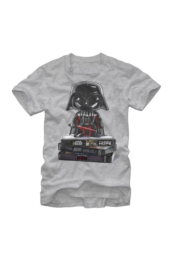 Men's Star Wars Darth Vader VHS  Graphic Tee Athletic Heather Large