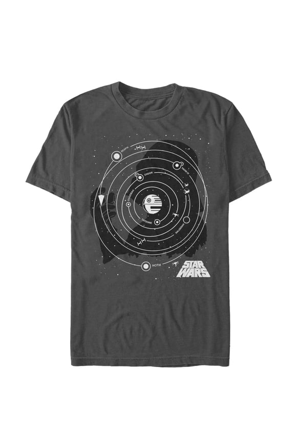 Men's Star Wars Death Star Orbit  Graphic Tee Charcoal Small
