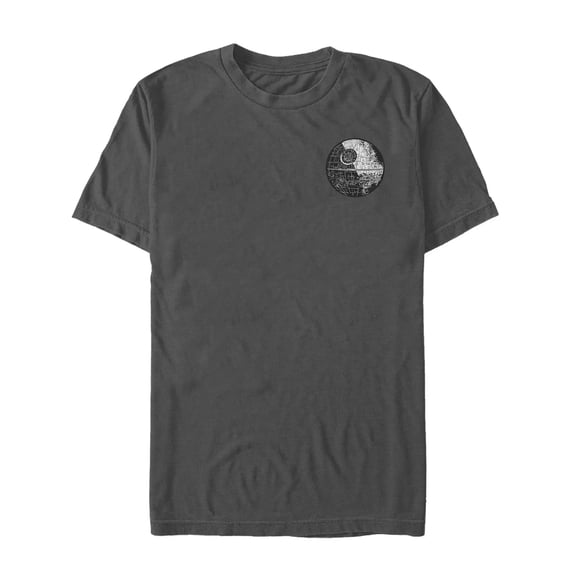 Men's Star Wars Death Star Shadow Badge Graphic Tee Charcoal X Large
