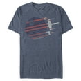 thumbnail image 1 of Men's Star Wars Death Star Streaks Graphic Tee Navy Blue Heather 2X Large, 1 of 4