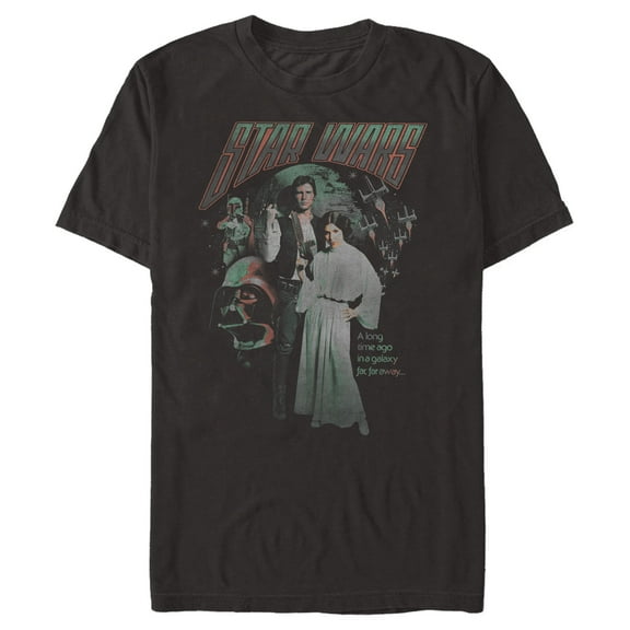 Men's Star Wars Distressed New Hope Poster  Graphic Tee Black 3X Large