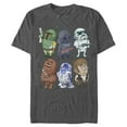 thumbnail image 1 of Men's Star Wars Doodle Character Grid Graphic Tee Charcoal Heather Medium, 1 of 4