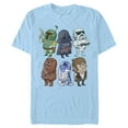 thumbnail image 1 of Men's Star Wars Doodle Character Grid Graphic Tee Light Blue 3X Large, 1 of 3
