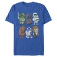 thumbnail image 1 of Men's Star Wars Doodle Character Grid Graphic Tee Royal Blue Small, 1 of 4