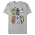 thumbnail image 1 of Men's Star Wars Doodle Character Grid Graphic Tee Silver 3X Large, 1 of 3