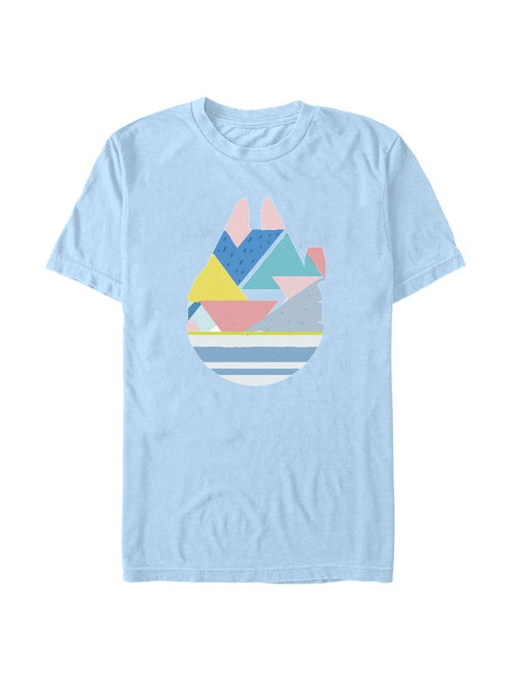 Men's Star Wars Easter Egg Millennium Falcon Graphic Tee Light Blue Medium