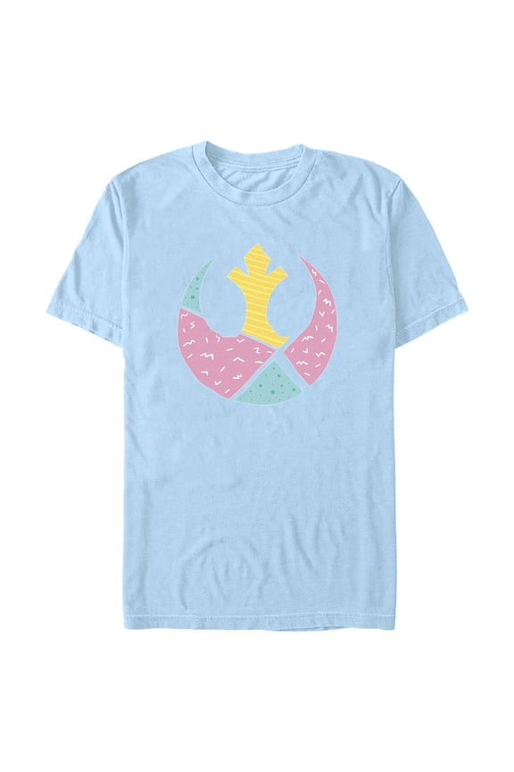 Men's Star Wars Easter Egg Rebel Alliance Logo Graphic Tee Light Blue Large