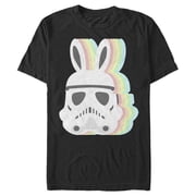 Men's Star Wars Easter Stormtrooper Pastel Easter Ears Graphic Tee Black 2X Large