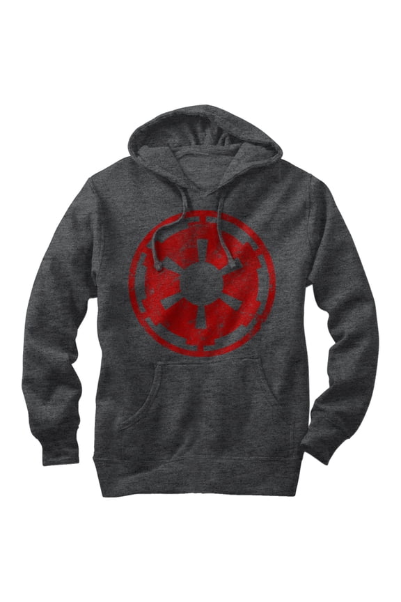 Men's Star Wars Empire Emblem Pull Over Hoodie Charcoal Heather Small