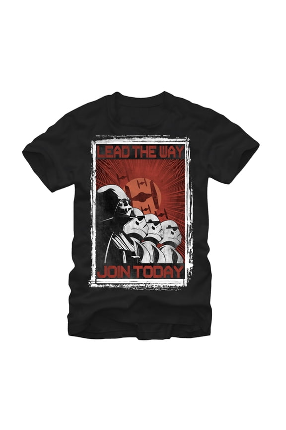 Men's Star Wars Empire Propaganda Poster  Graphic Tee Black Large