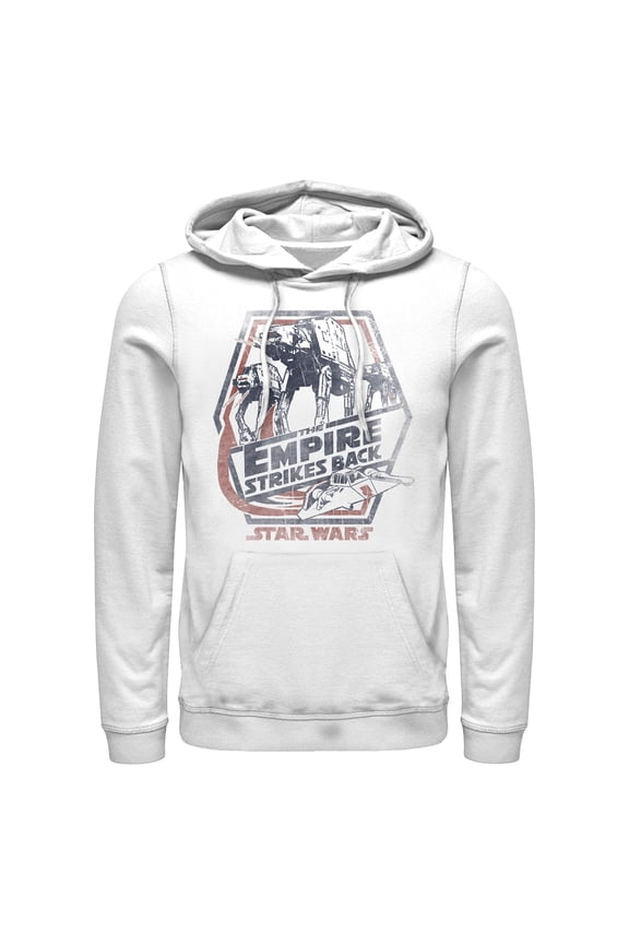 Men's Star Wars: Empire Strikes Back AT-AT Walkers Distressed Pull Over Hoodie