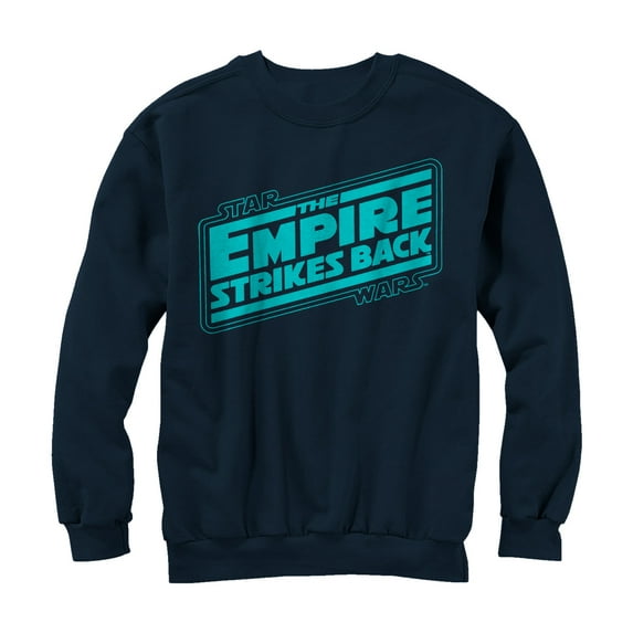 Men's Star Wars Empire Strikes Back Logo Sweatshirt Navy Blue Medium
